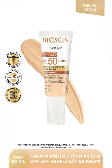 Bioxcin Sun Care Lekeye Eğilimli Ciltler İçin SPF50+ Güneş Kremi 50 ml - Renkli x 3 Adet - 3