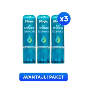 Blistex Lip Infusions Hydration SPF15 Uzun Süreli Nemlendirici Dudak Bakım Kremi 3.7 gr x 3 Adet - Blistex