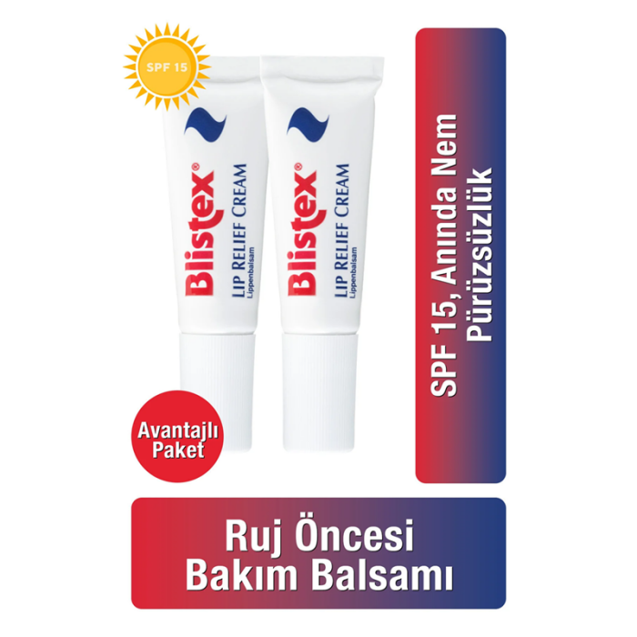 Blistex Lip Relief Cream SPF15 6 ml x 2 Adet - 1