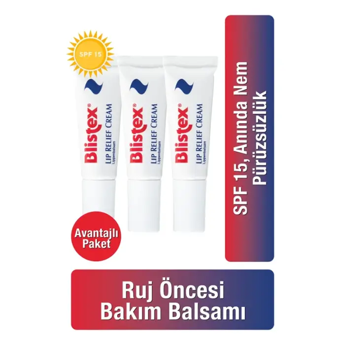 Blistex Lip Relief Cream SPF15 6 ml x 3 Adet - 1
