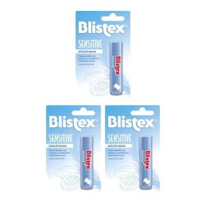 Blistex Sensitive Hassas Dudaklar İçin Besleyici ve Nemlendirici Dudak Bakım Kremi 3.7 gr x3 - Blistex