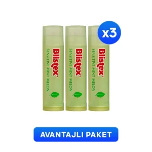 Blistex Sensitive Melon SPF10 Dudak Bakım Kremi 4.25 gr x 3 Adet - Blistex