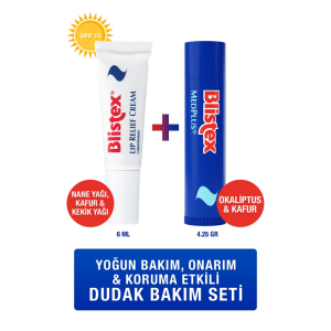 Blistex Yoğun Bakım Onarım ve Koruma Etkili Dudak Bakım Seti - Blistex