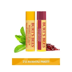 Burt's Bees Beeswax Dudak Bakım Kremi 4.25 gr + Nar Aromalı Dudak Bakım Kremi 4.25 gr - Burt's Bees