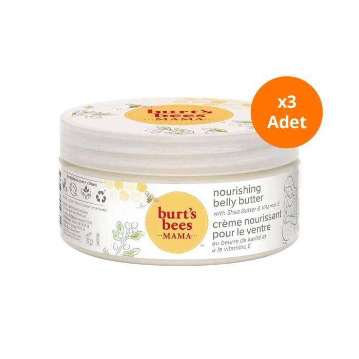 Burt's Bees Mama Bee Belly Butter Annelere Özel Karın Bölgesi Nemlendirici Krem 185 gr x3 Adet - 1