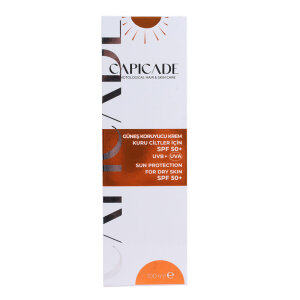 Capicade Güneş Koruyucu Krem Kuru Ciltler İçin SPF 50+ 100 ml - Capicade