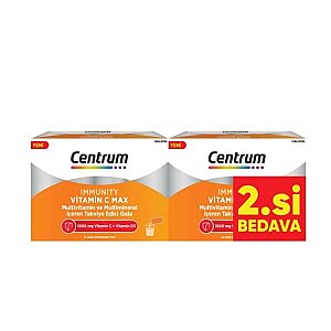 Centrum Immunity Vitamin C Max 14 Saşe Efervesan Toz - 2.si Bedava - Centrum