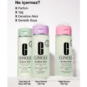 Clinique All About Clean Yağlı Cilt İçin Sıvı Yüz Sabunu 200 ml - 4