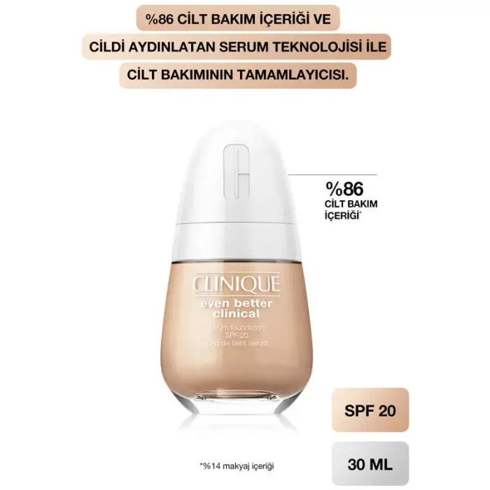 Clinique Even Better Clinical Serum Fondöten SPF20 30 ml CN 40 Cream Chamois - 2
