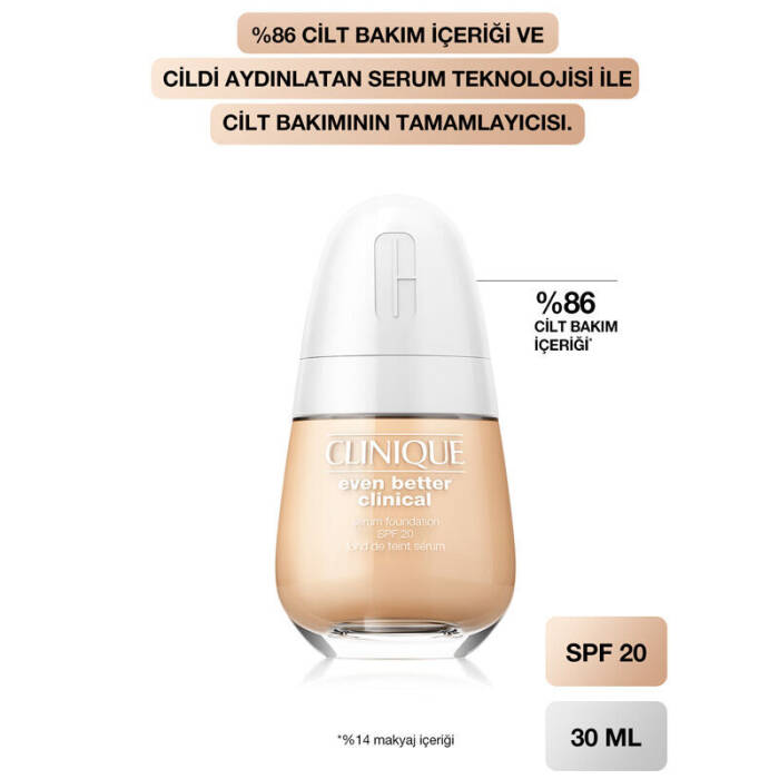 Clinique Even Better Clinical Serum Fondöten SPF20 30 ml WN 04 Bone - 4