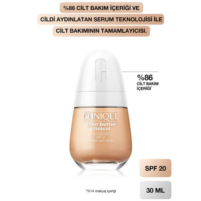 Clinique Even Better Clinical Serum Fondöten SPF20 30 ml WN 30 Biscuit - 4