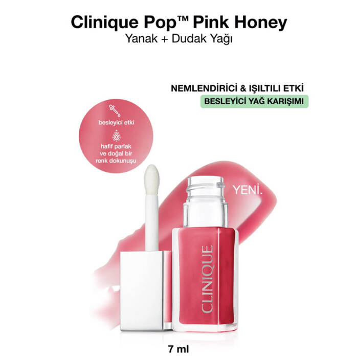 Clinique Pop Lip & Cheek Oil Renklendirici Dudak ve Yanak Yağı 7 ml - 44 Pink Honey - 2