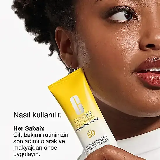 Clinique UV Solutions Aydınlatıcı Etkili ve Renkli Güneş Kremi SPF 50 40 ml - 5
