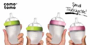 Comotomo Antikolik Orta Akışlı Silikon Biberon 3-6 Ay 250 ml - Pembe - 8