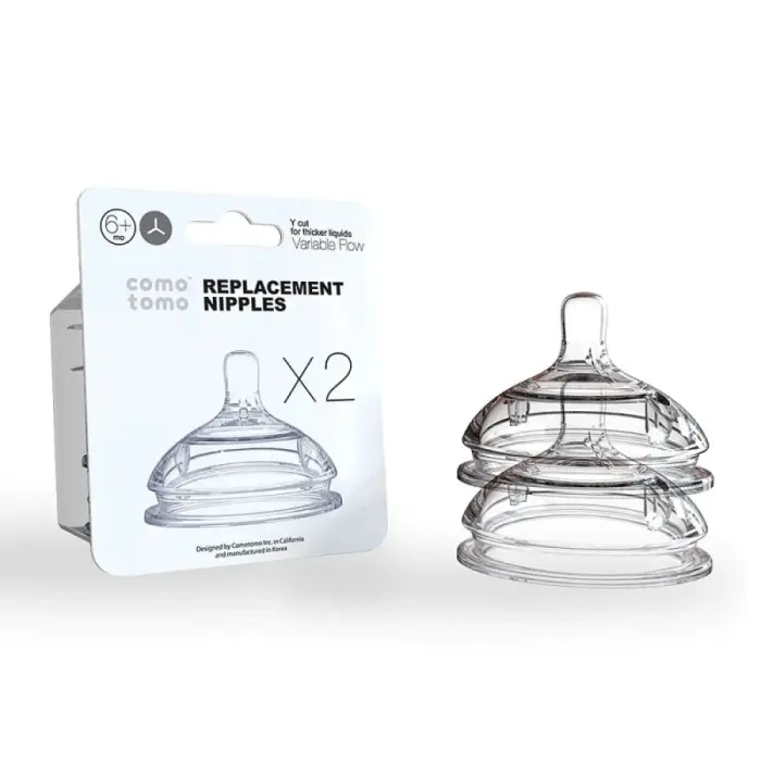 Comotomo Silikon Değişken Akışlı Biberon Emziği 6+ Ay 2'li - 1