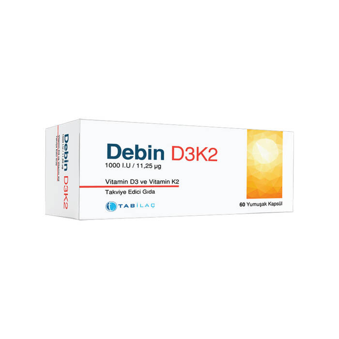 Debin D3K2 Takviye Edici Gıda 60 Yumuşak Kapsül - 1