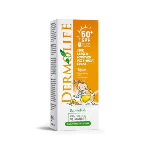 Dermolife Kids Çocuklar İçin Leke Karşıtı Koruyucu Yüz ve Vücut Güneş Kremi SPF50 100 ml - Dermolife