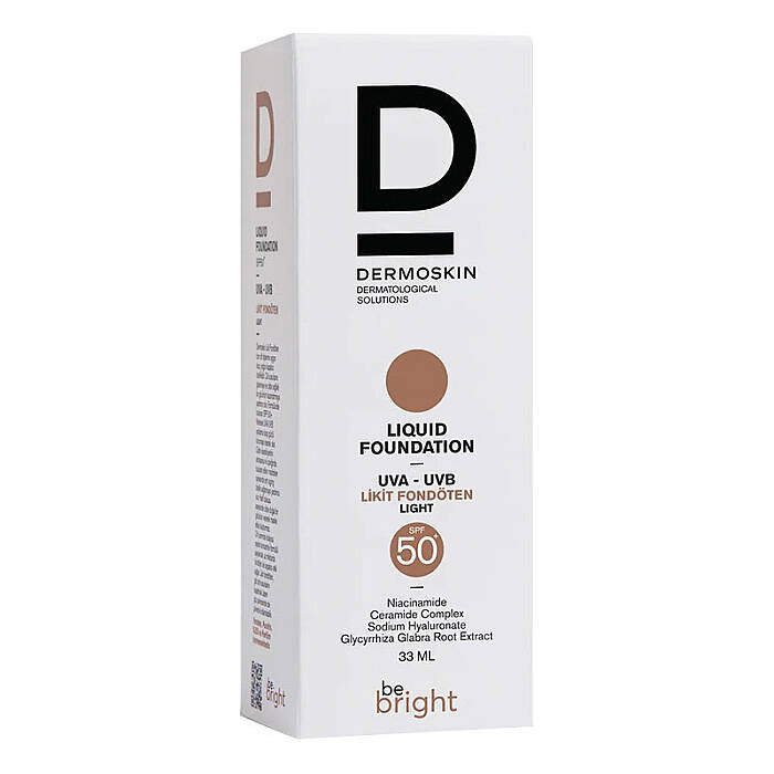 Dermoskin Be Bright SPF50+ Likit Fondöten 33 ml - Light - 3