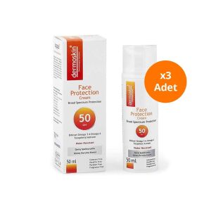 Dermoskin Face Protection Güneş Koruyucu Krem SPF50 50 ml x 3 Adet - Dermoskin