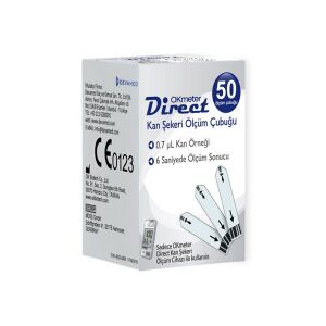 Direct Okmeter Direct Strip Kan Şekeri Ölçüm Çubuğu 50'li - Direct
