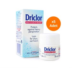 Driclor Terlemeye Karşı Antiperspirant Roll On Solution 20 ml x 5 Adet - Driclor