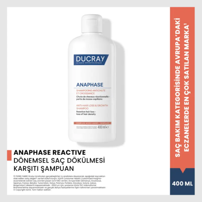 Ducray Anaphase+ Reactive Saç Dökülmesi Karşıtı Şampuan 400 ml - 2