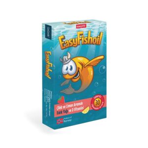 EasyVit EasyFishoil Çilek ve Limon Aromalı Çiğnenebilir 30 Jel Tablet - Easyvit