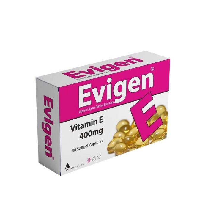 Evigen Vitamin E 400 mg 30 Softgel Kapsül - 1