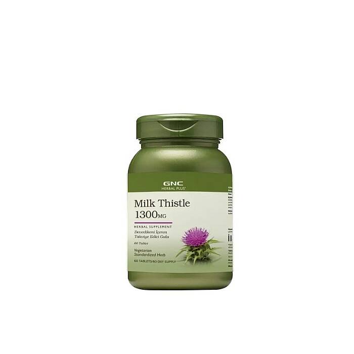 GNC Herbal Plus Milk Thistle 1300 mg 60 Tablet - 1