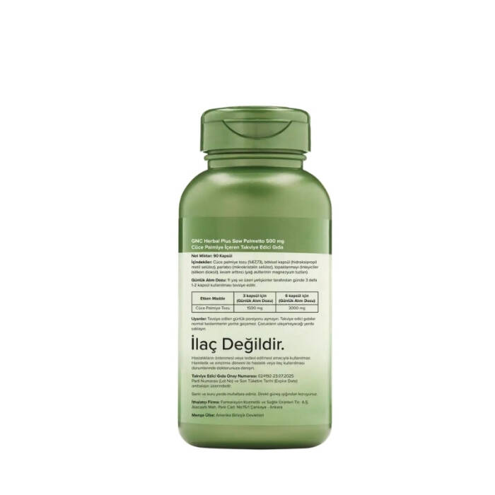 GNC Herbal Plus Saw Palmetto 90 Kapsül - 2