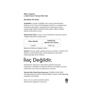 GNC L-Arginine 90 Tablet - 2