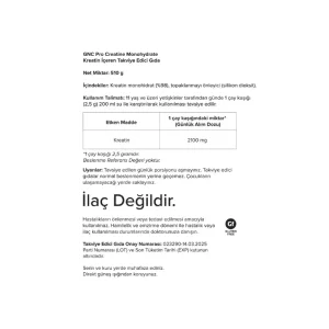 GNC Pro Performance Creatine Monohydrate 510 g - 2