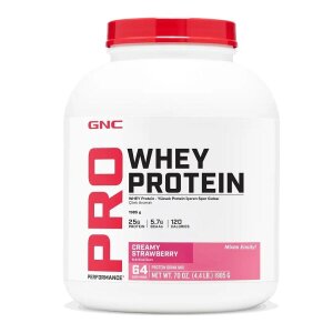 GNC Pro Performance Whey Protein 1985 g (64 Servis) - Creamy Strawberry - GNC