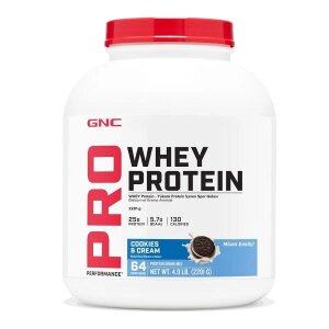 GNC Pro Performance Whey Protein 2201 g (64 Servis) - Cookies & Cream - GNC
