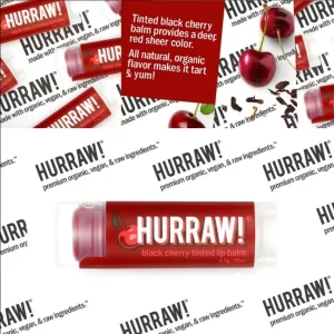 Hurraw Black Cherry Tinted Lip Balm - Vişne 4.8 gr - 5