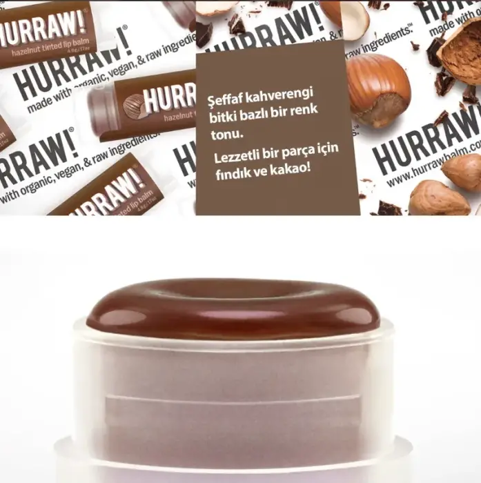 Hurraw Hazelnut Tinted Lip Balm - Fındık 4.8 gr - 2