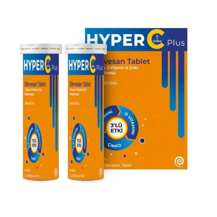 Hyper C Plus 3'lü Etki 20 Efervesan Tablet - 1