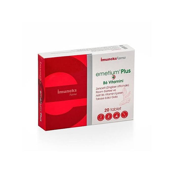 Imuneks Emetium Plus + B6 Vitamini 20 Tablet - 1