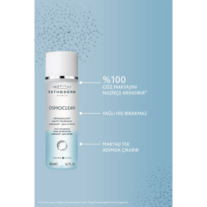 Institut Esthederm Osmoclean High Tolerance Eyes & Lips Make-Up Remover 125 ml Makyaj Temizleme Suyu - 4