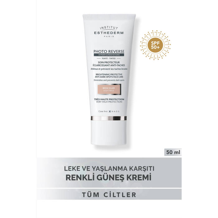 Institut Esthederm Photo Reverse Tinted Light Beige Yüksek Koruma Sağlayan Renkli Güneş Kremi 50 ml - 4