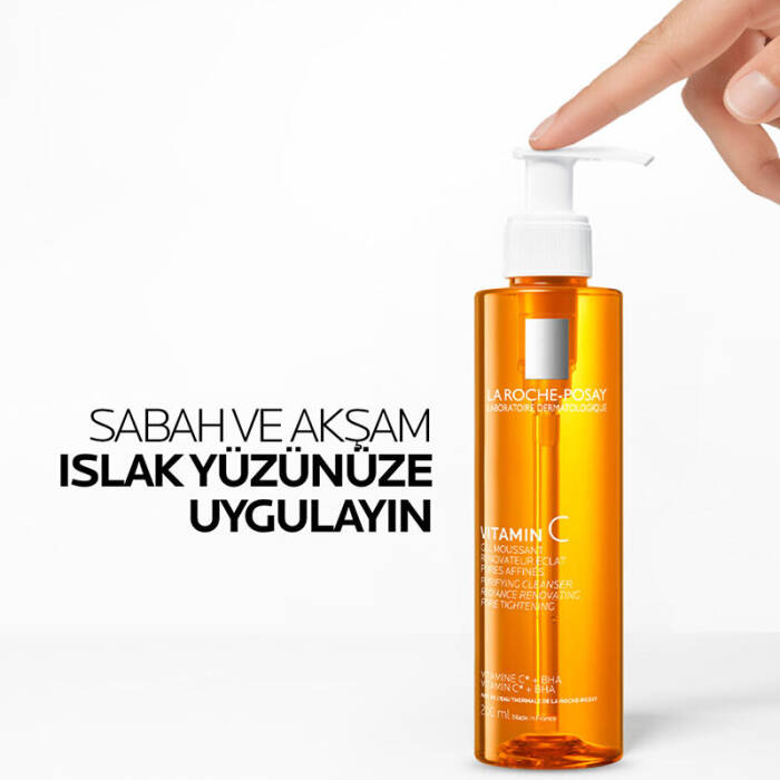 La Roche Posay C Vitamini İçerikli Işıltı Veren Yüz Temizleme Jeli 200 ml - 4