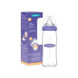 Lansinoh Cam Biberon ve Natural Wave Biberon Emziği 240 ml - Orta Akış (M) - Lansinoh