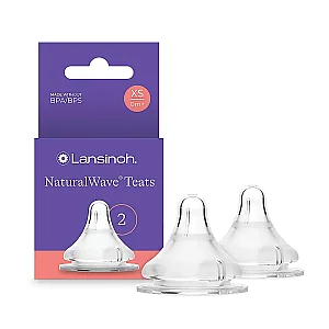 Lansinoh Natural Wave Biberon Emziği - Ekstra Yavaş Akış (XS) - Lansinoh