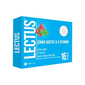 Lectus Çinko Asetat ve C Vitamini 16 Pastil - Tab