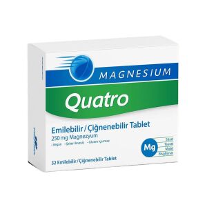 Magnesium Quatro 32 Çiğneme Tableti - Assos