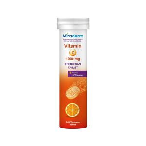 Miraderm Vitamin C 1000 mg 20 Efervesan Tablet - Miraderm