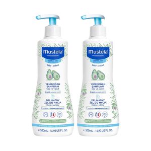 Mustela Gentle Cleansing Gel Yenidoğan Şampuanı 500 ml x2 Adet - Mustela