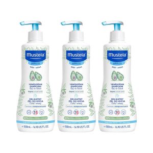 Mustela Gentle Cleansing Gel Yenidoğan Şampuanı 500 ml x 3 Adet - Mustela