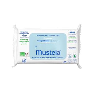 Mustela Kompost Edilebilir Islak Mendil Parfümsüz 60 Adet - Mustela