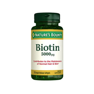 Nature's Bounty Biotin 5000 mcg 72 Yumuşak Jelatin Kapsül - Nature's Bounty
